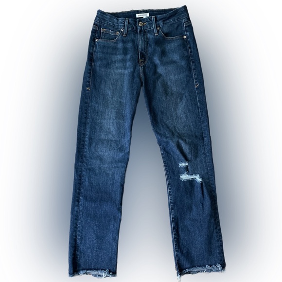 Good American Denim - Good American Good Straight Dark Wash Jeans 27